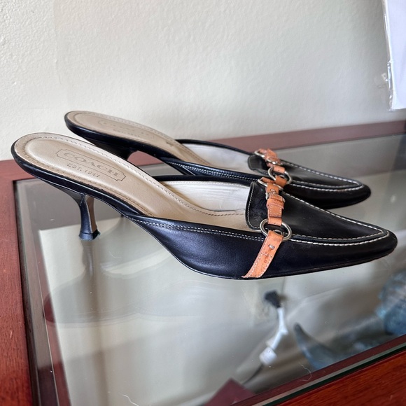 Coach | Shoes | Coach Pointed Mule Laura Calf Leather Vachetta | Poshmark